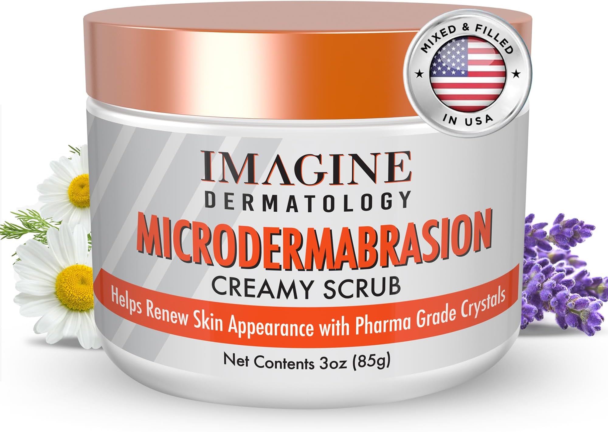 Microdermabrasion Facial Creamy Gel Scrub & Face Exfoliator with Micro dermabrasion Crystals Clinical Grade Anti-Aging, Renews Skin No Machine No Mess 3 oz 85 grams