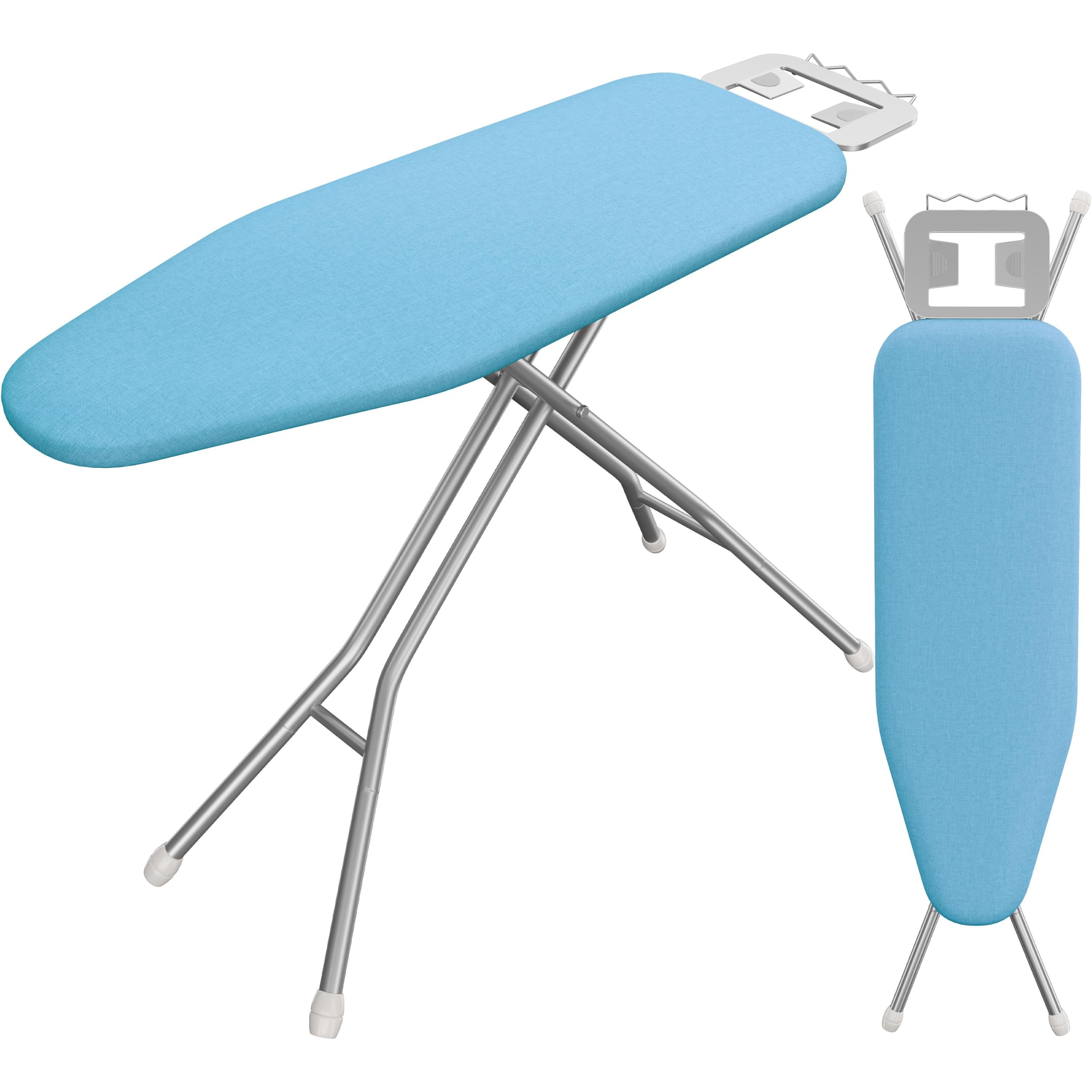 Yaheetech Ironing Board 43"x14" with Heavy Duty Iron Rest, Foldable, Blue