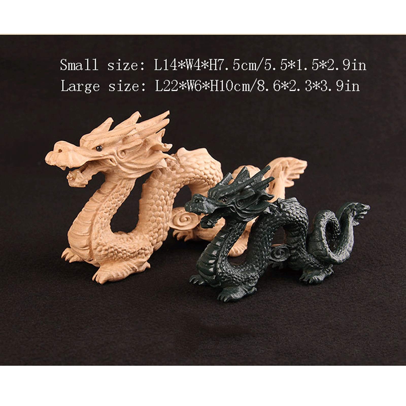 Amazon.co.jp: 置物 桃木 龍 置物 干支 龍 彫刻 手彫り 開運招福招福像