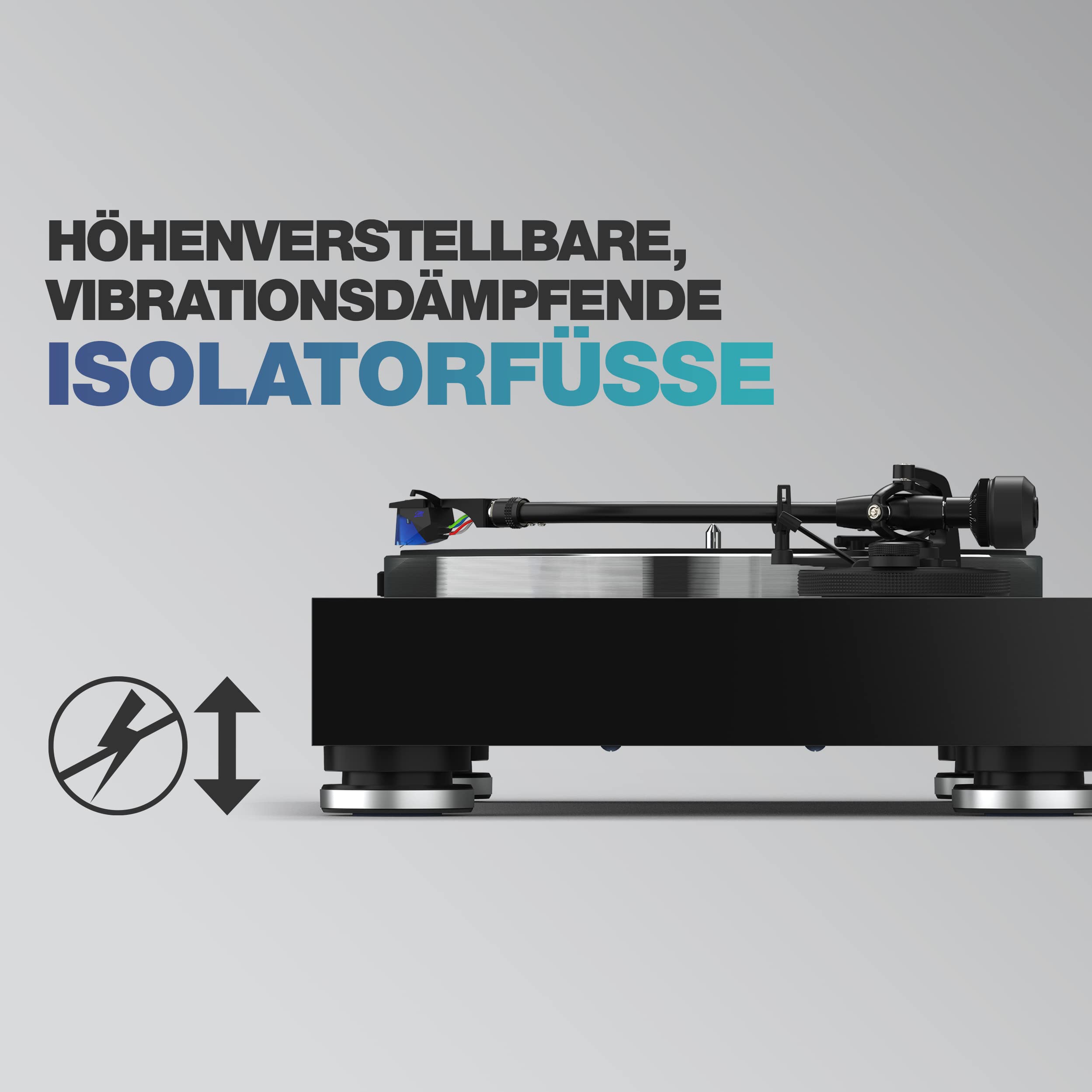 Reloop Turn X - Premium HiFi-Plattenspieler Inkl. Ortofon 2M Blue, High Torque-Direktantrieb, Präzise Rotationssteuerung, 3 Geschwindigkeiten, CNC-Aluminium-Druckgussteller, Anti-Skating, Schwarz