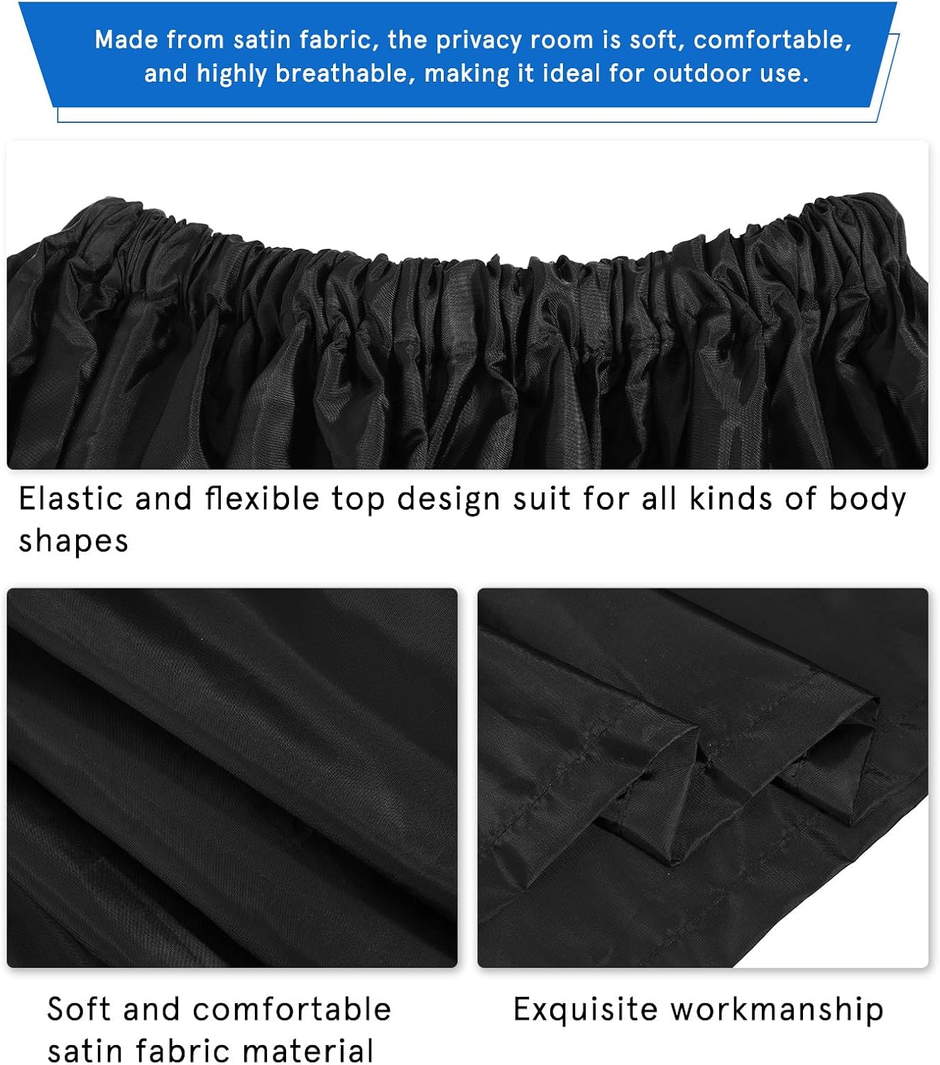 SOLUSTRE Portable Privacy Changing Room Tent for Beach and Outdoor Swimming, Instant Pop-up Dressing Shelter with Black 1.2m Cover and Storage Bag, Lightweight Privacy Shelter Random Color
