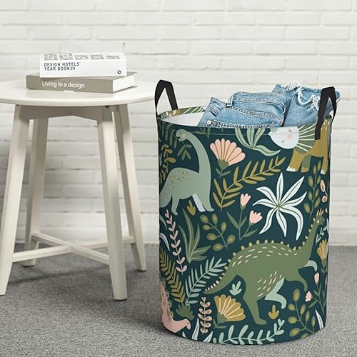 Miniatura 8 de Cesta redonda para ropa sucia de dinosaurio organizador de almacenamiento para ropa sucia y portátil