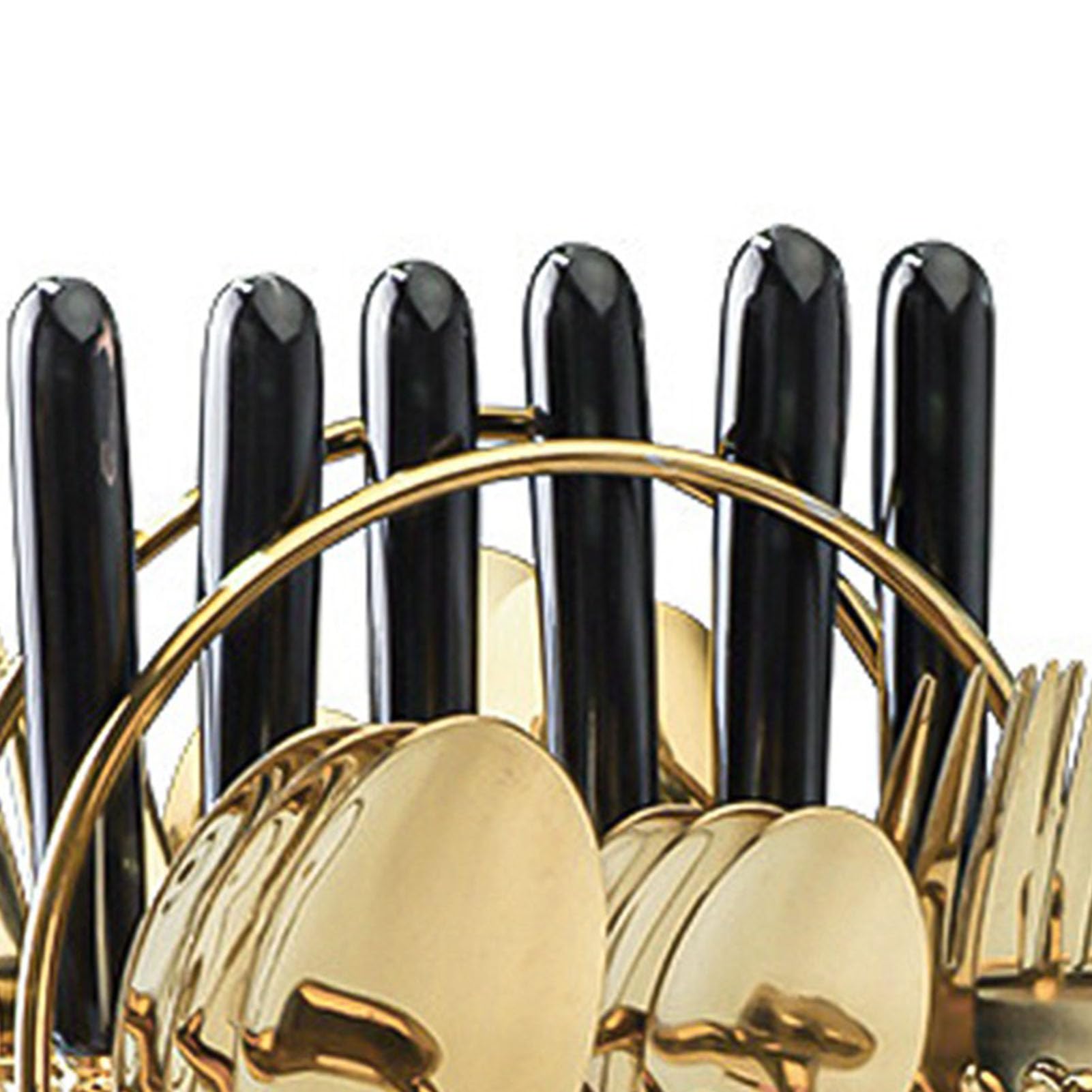 Edelstahl-Gabel-Löffel-Set, hochglanzpoliert, verdicktes Küchengeschirr-Set für Zuhause, Restaurants, Versammlungen, goldfarbenes Edelstahl-Besteck-Set, Geschirr,