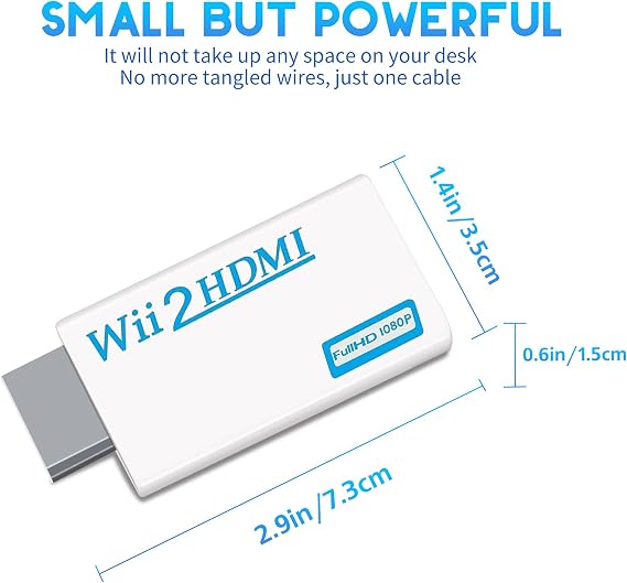 Xahpower 2 in 1 Accessories Bundle Kits for Wii, Wired Infrared Ray Sensor Bar and Wii to hdmi Converter Compatible with Nintendo Wii