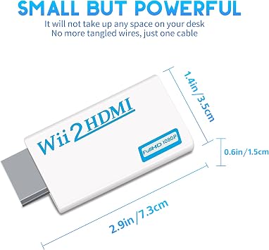 Xahpower 2 in 1 Accessories Bundle Kits for Wii, Wired Infrared Ray Sensor Bar and Wii to hdmi Converter Compatible with Nintendo Wii
