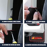 Vista 6 de Universal Mud Flaps Fits Most SUVs/MPVs, Not Full-Size SUVs- Standard Size 4-Piece Soft Glue Fenders Splash Guards Set, Heavy Duty Flexible