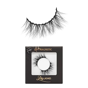 Lilly Lashes Click Magnetic Eyelashes - For Life Magnetic Faux Mink Lashes for a Natural Look - False, Wispy Magnet Eyelashes - Vegan Makeup Lash Extension - Magnetic Eyelashes Without Eyeliner