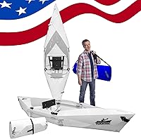 Tucktec 8' Jr Foldable Kayak - 200 lb Capacity Portable Hard-Shell for Youth & Adults Under 5'4" - Made in USA