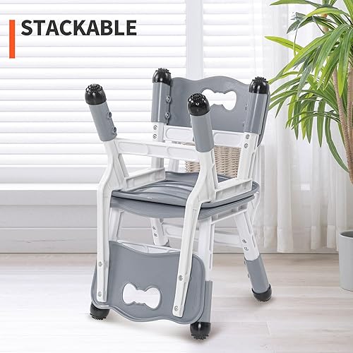 Miniatura 6 de UNICOO Silla para niños, silla de aula para niños adecuada para el aula familiar, preescolar, guardería, sala de juegos, silla infantil de altura