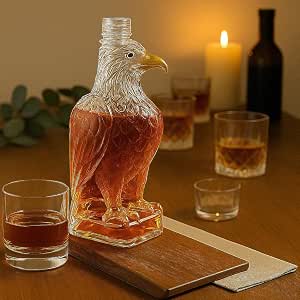 Unique Glass Decanter for Scotch, Bourbon, Te - Haus Of Tre Li Unique Glass Decanter for Scotch, Bourbon, Te - Haus Of Tre Li