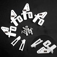 Vista 3 de 20 cuernos de control de nailon de 0.827 x 0.394 in+20 piezas de acero inoxidable 304 de 0.047 x 17.717 in Z barras de empuje compatibles