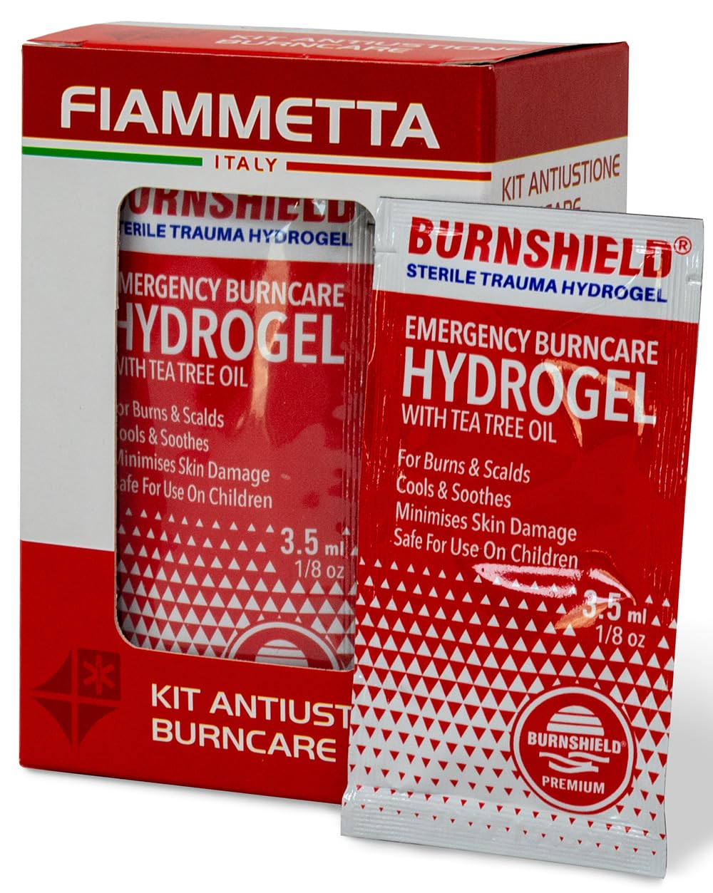 GEL PER USTIONI 10 bustine Preparato Pronto Soccorso 3,5 g sterile BURNSHIELD --