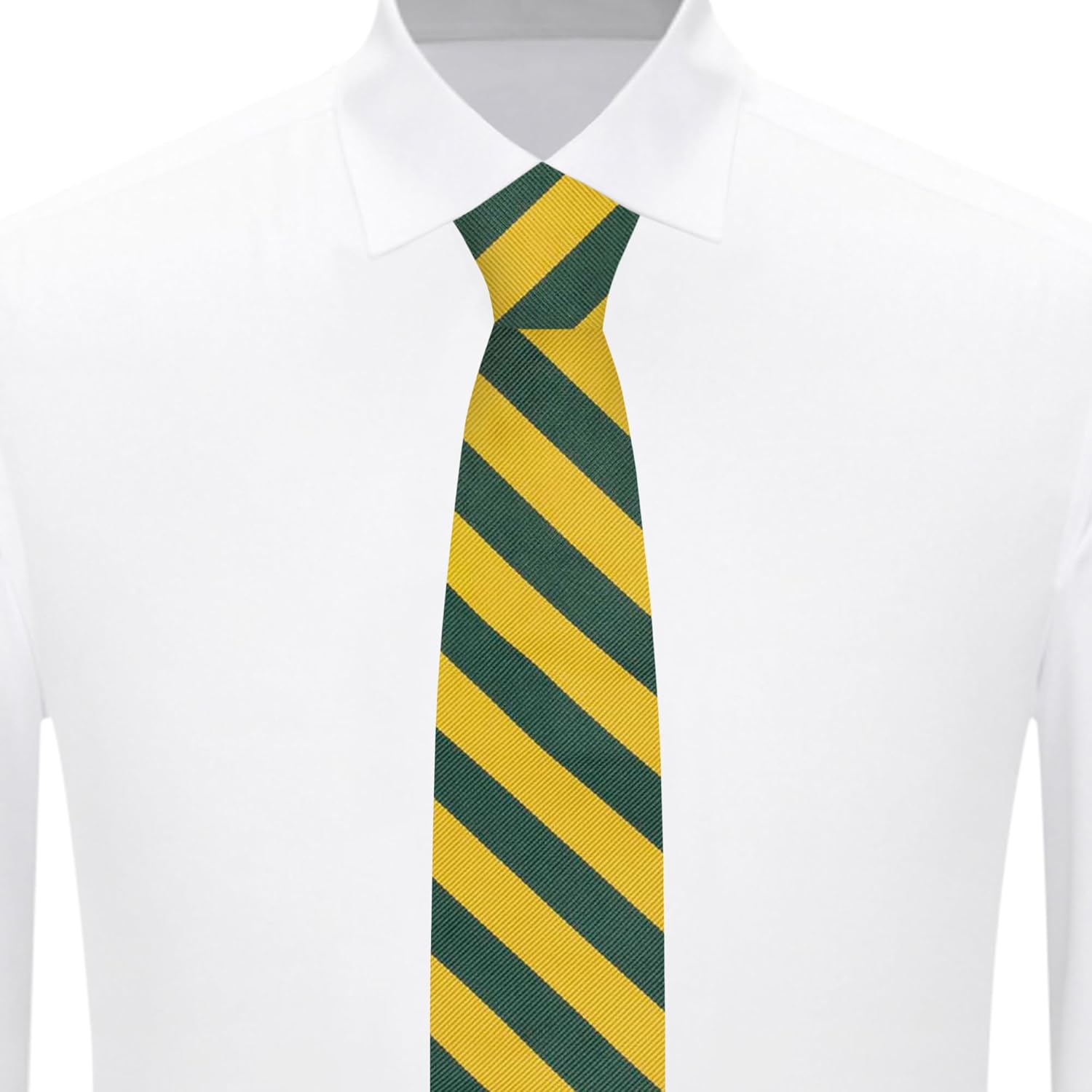 Jacob Alexander Stripe Woven Men's Slim 2.75" College Striped Tie - Image 3