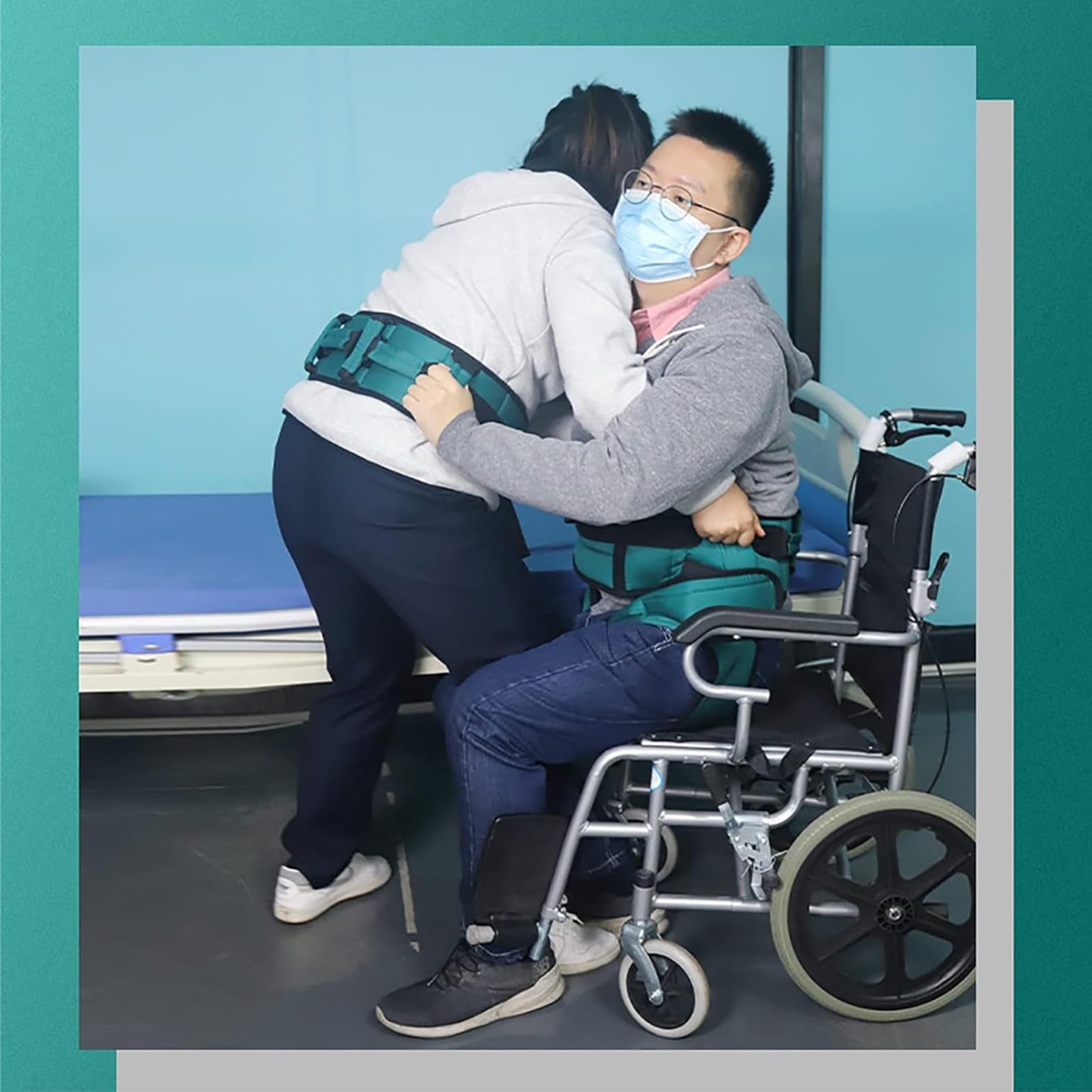 Cinturón Móvil De Transferencia Con Asa,Cinturón De Asistencia Para Pacientes,Cinturón De Transferencia,Cinturon De Seguridad Para Ancianos,Transfer Gait Belt Para Caminar B,XL