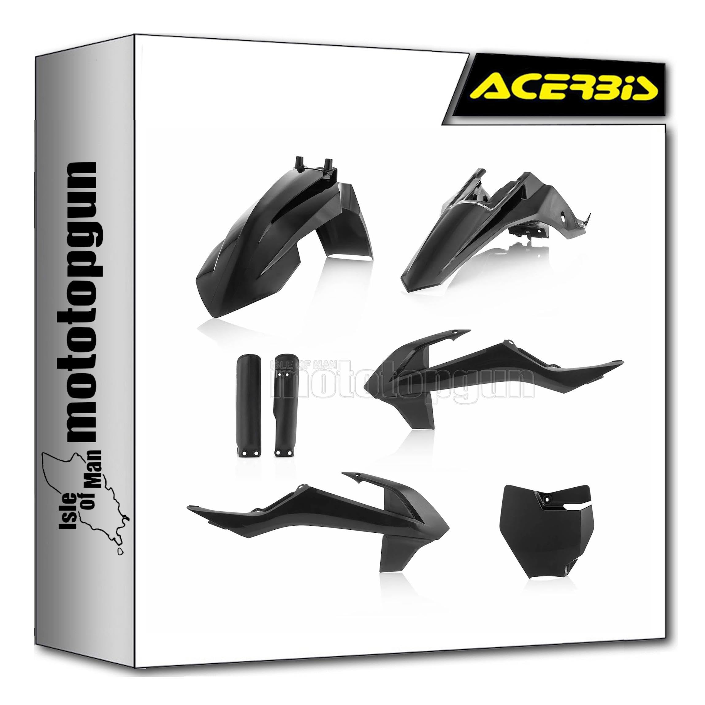 Kit plastique Acerbis noir pour KTM SX 65 avec carénages de protection moto - 3