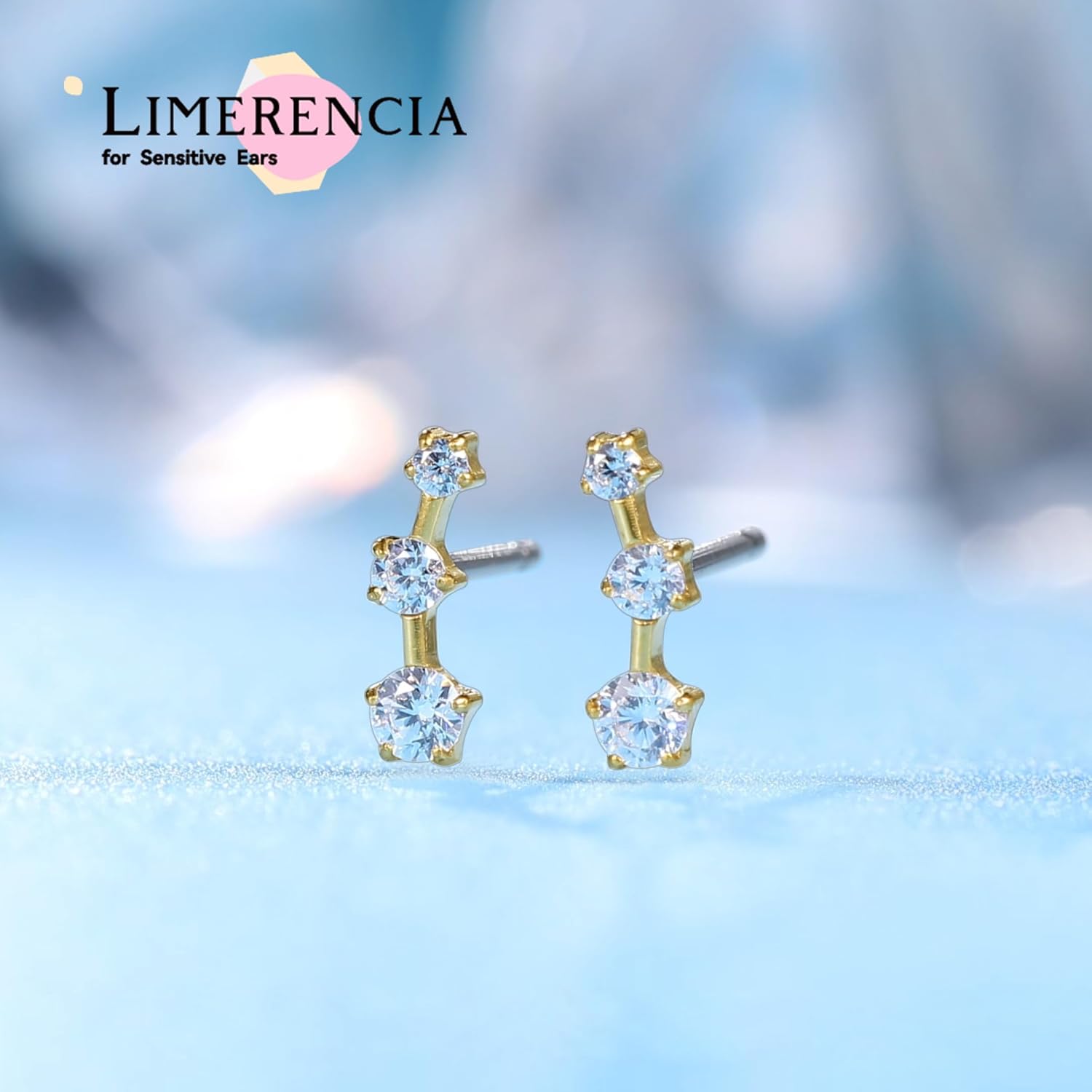 Limerencia Implant Grade Pure Titanium Studs, F136 Hypoallergenic G23 Small Dainty Cubic Zirconia Earrings for Women's Sensitive Ears - Image 4