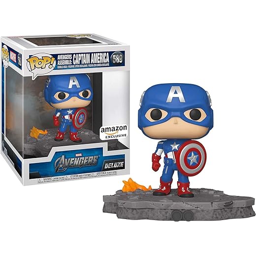 Funko Pop! Deluxe Marvel: Avengers Assemble Series - Captain America, Amazon Exclusive, Figure 6 Of 6