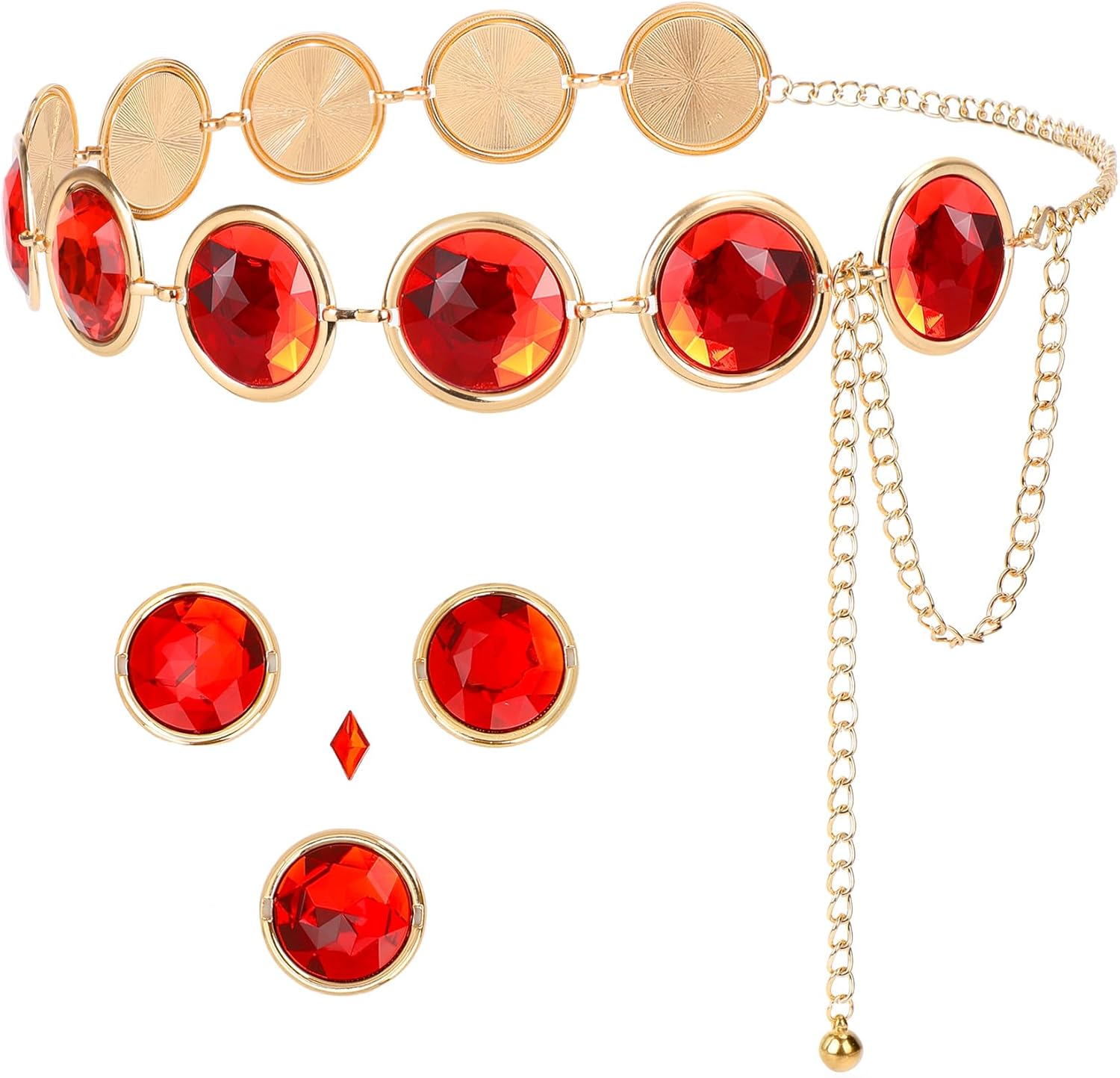 VONMELLI Western Chain Belt for Women Concho Silver Link Chain Belts for Jeans Dresses