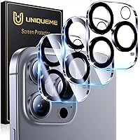 Vista 37 de UniqueMe para Paquete de 3 Protectores de Lente de Cámara para iPhone 15 Pro/iPhone 15 Pro Max, [Protección contra Caídas] [Compatible con Fundas]