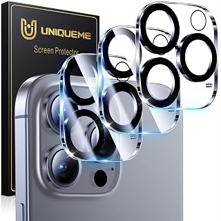 UniqueMe für iPhone 16 Pro/16 Pro Max Kameraschutz - 3 Stück,HD Transparent