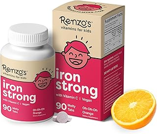 Sponsored Ad - Renzo's Iron Supplements for Kids, Dissolvable Vegan Iron Supplement for Children, Sugar Free Iron Suppleme...