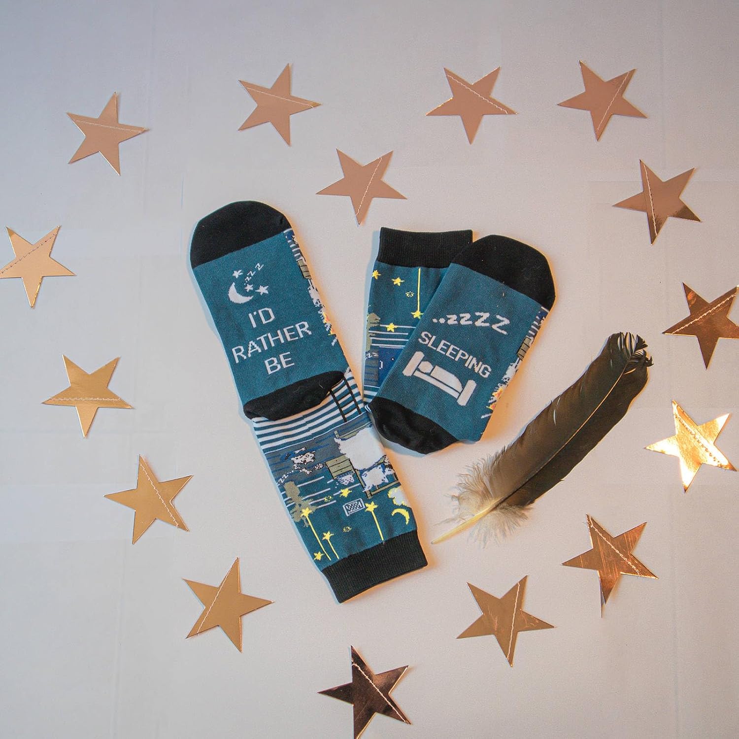 IRISGOD I'd Rather Be Funny Dress Socks for Men and Women Humor Joke Gifts