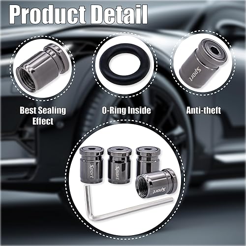 Vista 197 de Tapas de válvula de neumático, aleación de aluminio, anticorrosivas, a prueba de polvo, para automóviles, SUV, camiones, bicicletas, motocicletas