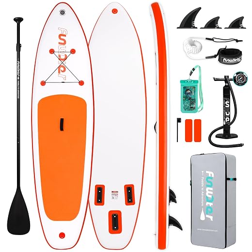 10.6" Inflatable Stand Up Paddle Board w/Accessories (Sunset Orange) - $159.99