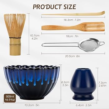 DiDiBirDi Matcha Tea Set 6 Pcs Japanese Matcha Traditional Starter