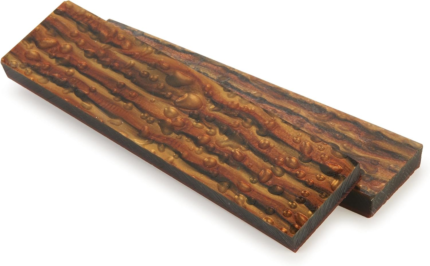 Woodriver Poly Resin Knife Scales 3/8" X 2" X 7" Tigers Eye Pair