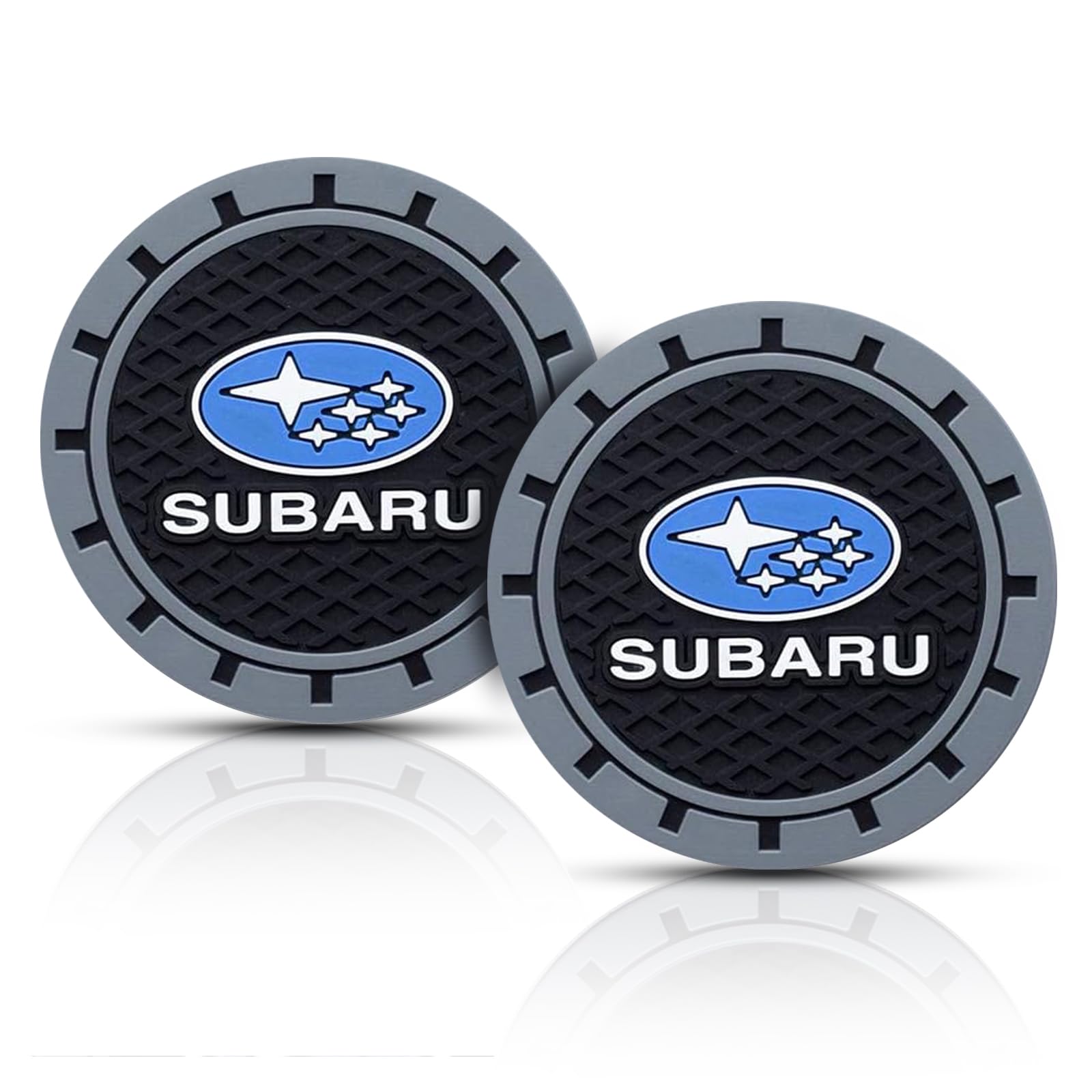 The North Ring Black-Sbr Car Cup Holder Coaster For Subaru Series Cup Holder Coaster Interior Accessories 2.75In 2 Pack-Sbr