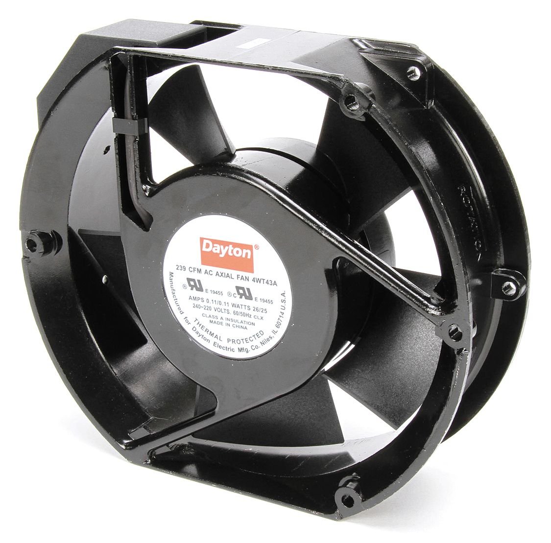 Dayton - 4WT43 Axial Fan,230VAC,6-3/4In H,5-7/8In W: Industrial Hvac Fans And Circulators: Industrial & Scientific