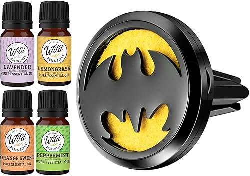 Miniatura 21 de Wild Essentials - Difusor de ventilación de coche de aceite esencial con corazón de la madre, colgante de medallón de acero inoxidable con 12 negro