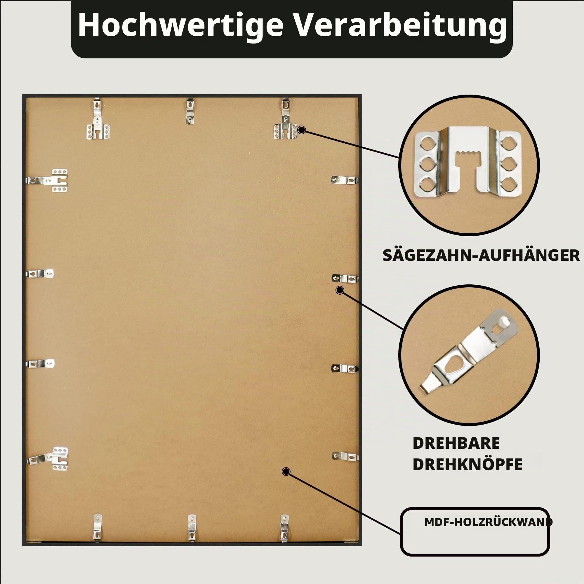 Trikotrahmen 60x80 cm, 3D Objektrahmen für Fußballtrikot, Trikot Bilderrahmen aus Aluminium, Deep Frame Bilderrahmen für Trikot, geeignet für Fußball-, Rugby- & Bandshirts