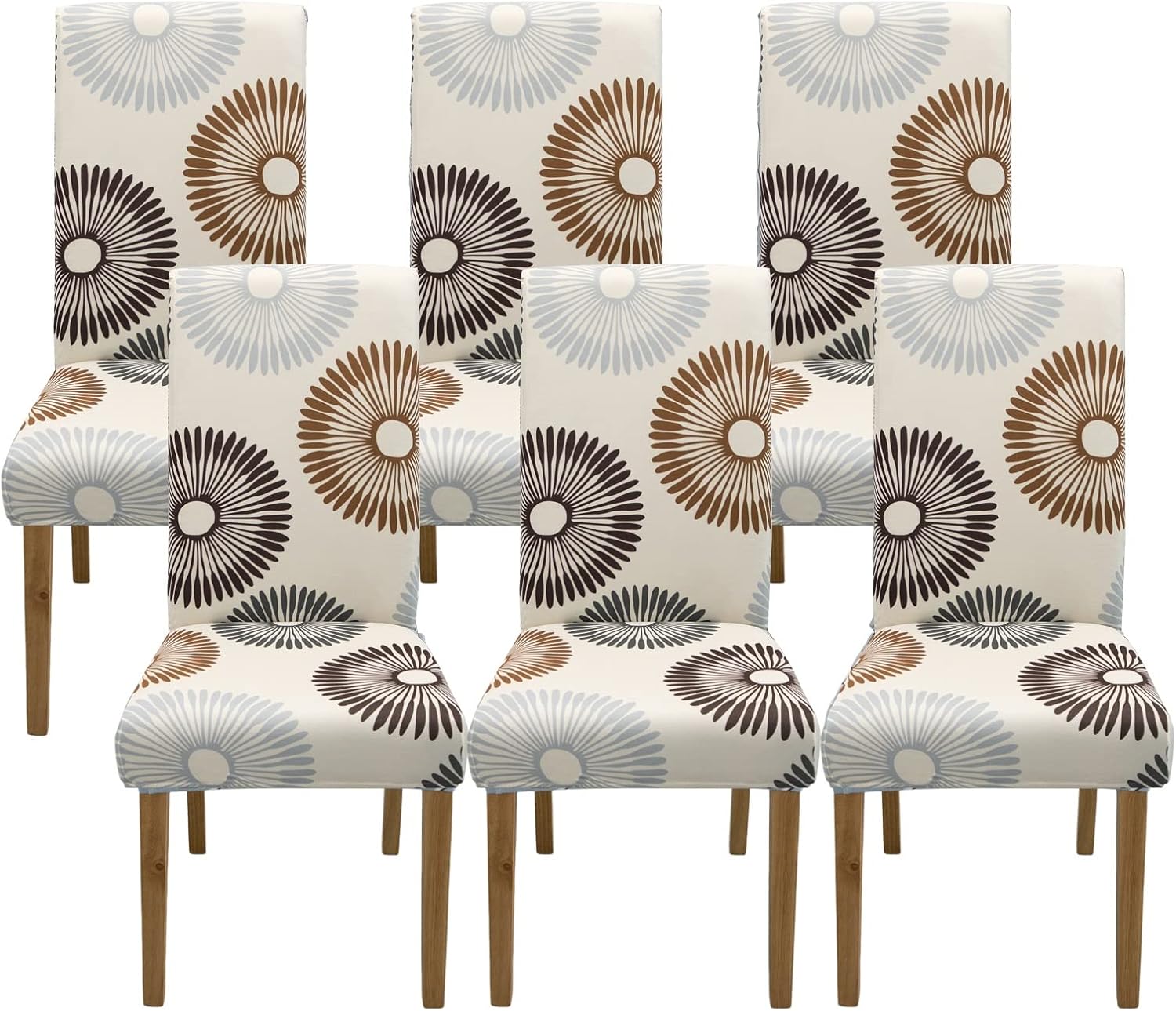 Jaotto Dining Chair Covers Set of 6,Stretch Chair Covers for Dining