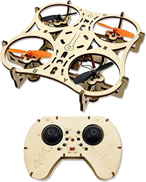 Build Your Own Wooden Quadcopter With LED Light Display And Responsive Remote Control For 360 Degree Aerial Acrobatics Practice