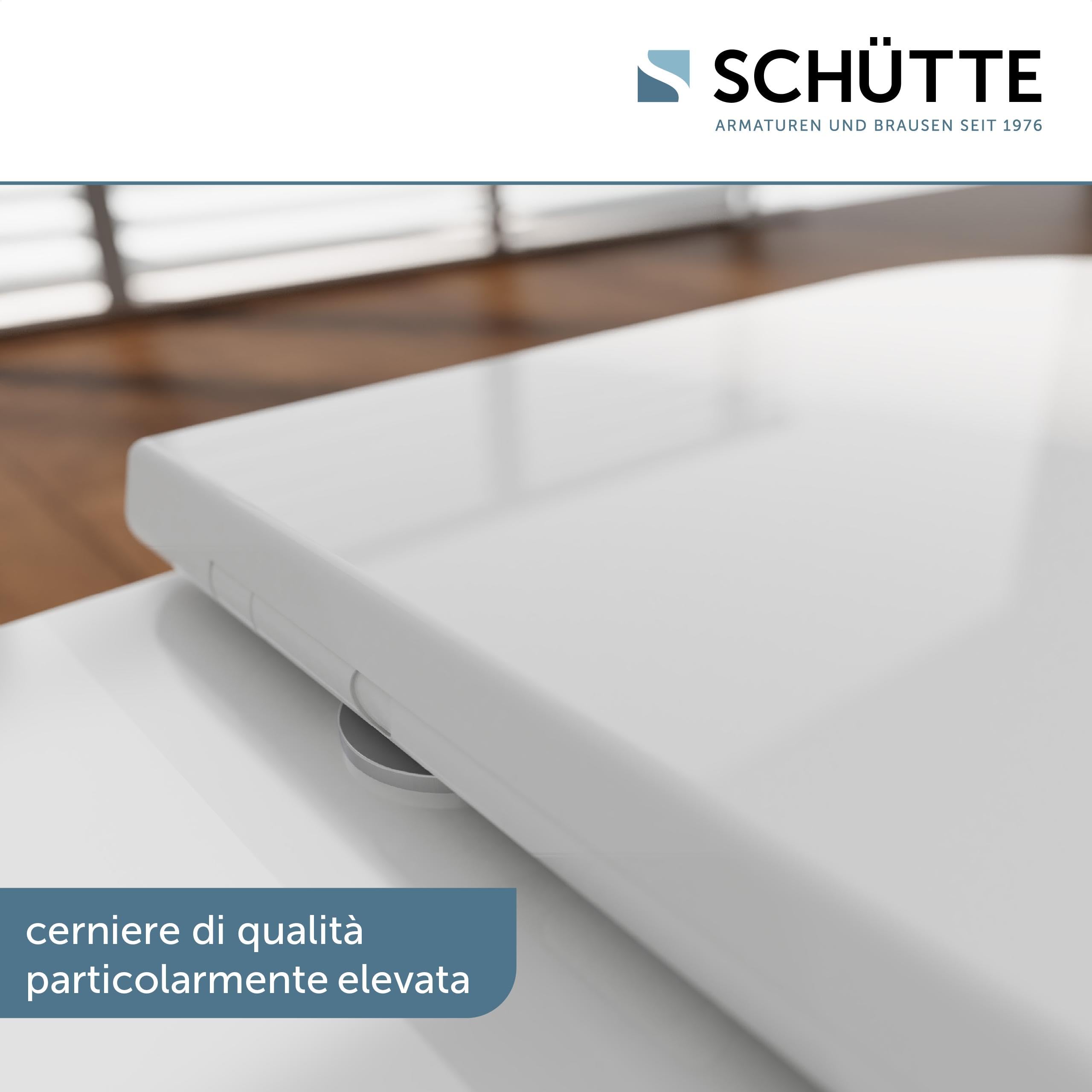 Sedile WC a forma di D con abbassamento automatico, certificato TÜV, coperchio rimovibile in materiale infrangibile, facile da montare con stencil di montaggio, coperchio WC e occhiali portata fino a