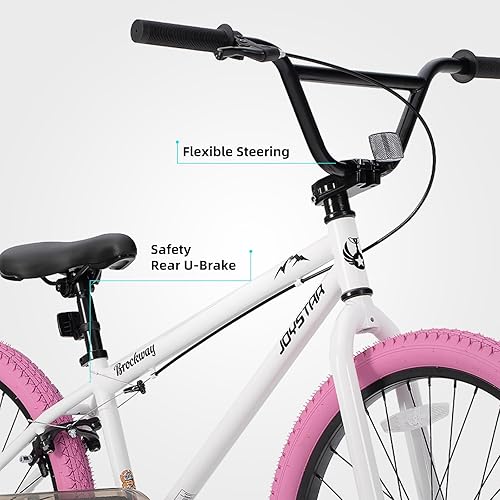 Miniatura 3 de JOYSTAR Brockway Freestyle - Bicicletas BMX para niños de 20 pulgadas y 24 pulgadas, bicicletas para niños de 6 a 14 años y ciclistas de nivel