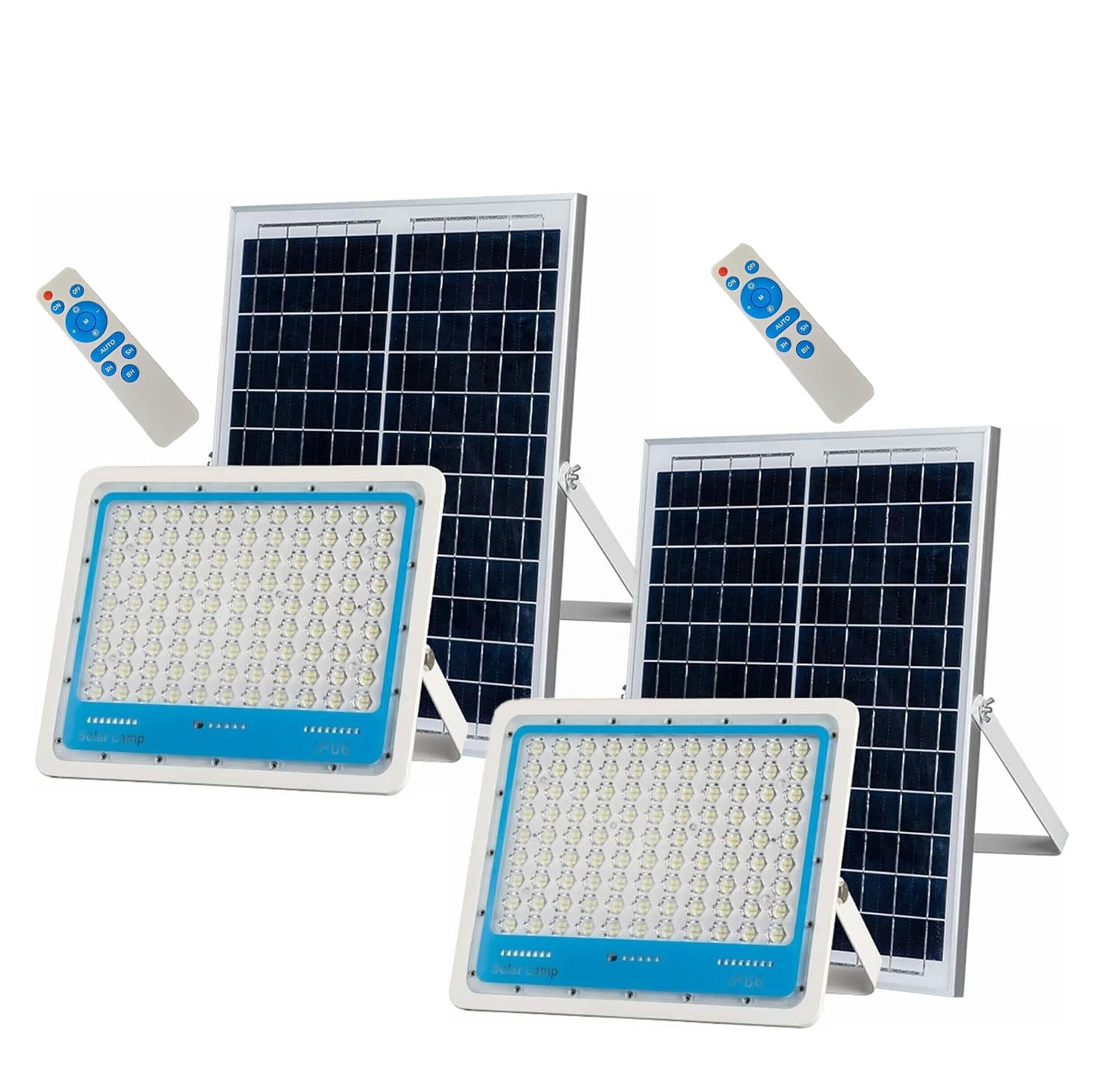 2 PEZZI Faro Led Esterno Con Pannello Solare Fotovoltaico 1000w Luce Bianca Fredda 6000k Bianco IP66 Impermeabile Pannello Solare Faro Con Sensore Crepuscolare Compreso Di Telecomando