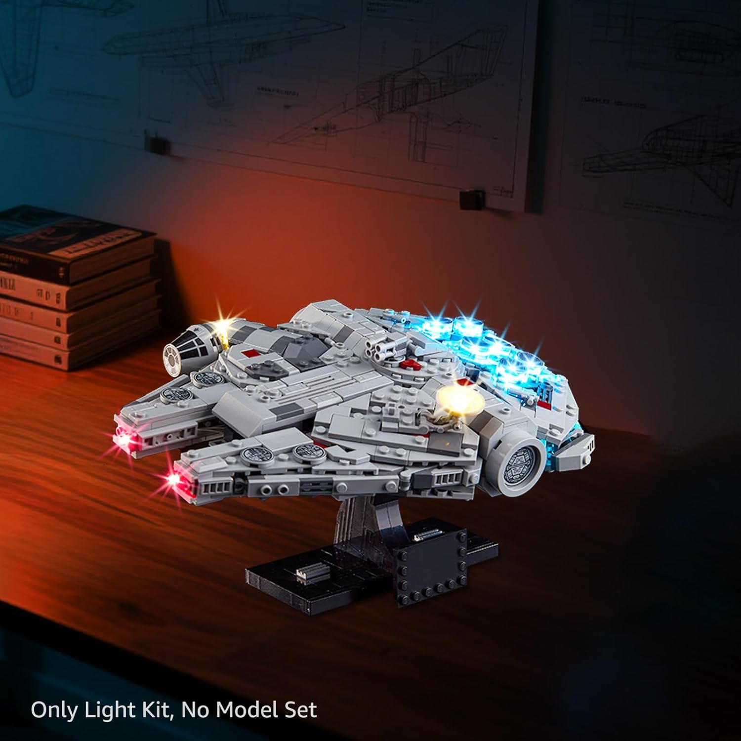 Kyglaring LED Light Kit Compatible with Lego Millennium Falcon 75375 Building Blocks, Upgraded Lighting Accessories for Lego 75375 Model Set, Lights Only, Model Not Included