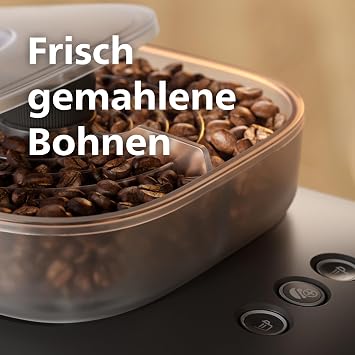 Philips Baristina Espresso Machine with Bean Swap - Grinds Tamps & Brews Automatically Dual Bean Container 16 Bar Easy Cleaning Espresso Café Crema Black/Grey/Black Portafilter (BAR320/60)