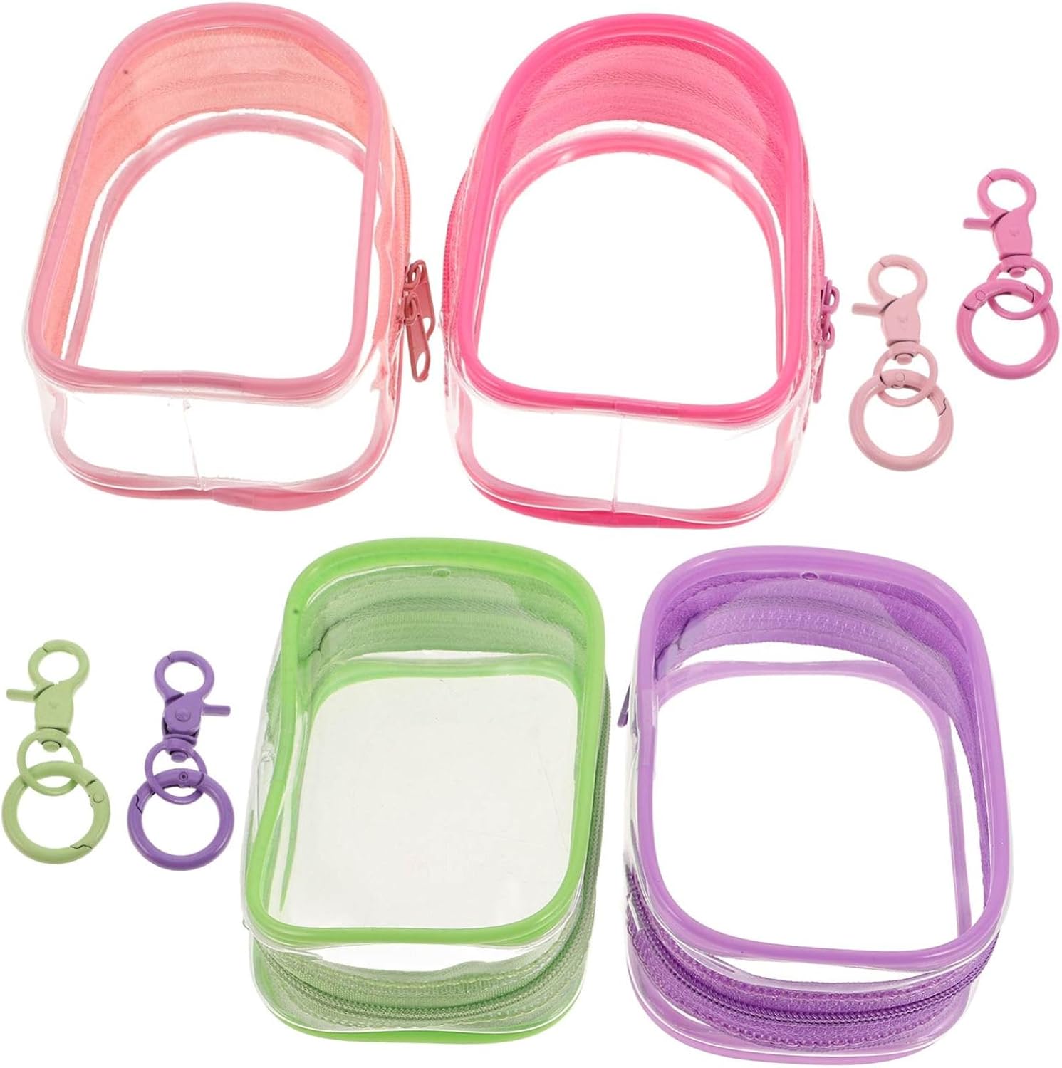 Figure Organizer Bag 4pcs PU Iron Carrying Case for Collectible Figures