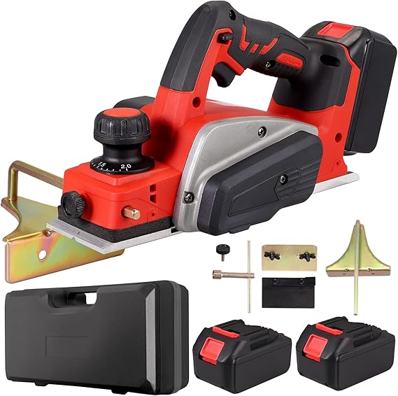 JUSTOOL 21V Cordless Planer Battery Power Wood Planers Electric Planer
