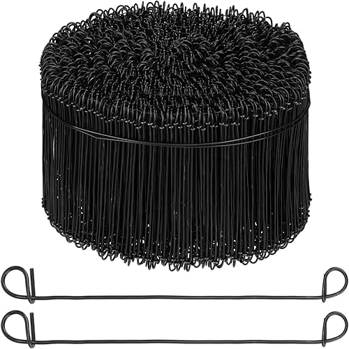 1000 unidades de 6 pulgadas de doble bucle de barras de alambre de alambre de calibre 16 para valla de seguridad de acero de hormigón