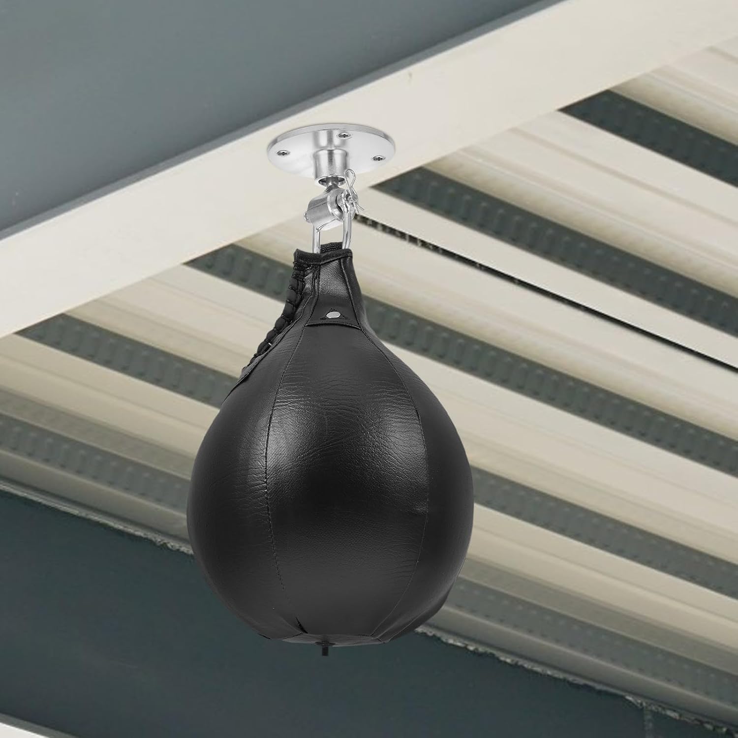 Hemoton Iron Speed Bag Swivel Hanger for Boxing with Easy Installation and Enhanced Training Performance, Silver Ceiling Hook with 50mm Hole Spacing for Home Training and Boxing Gym