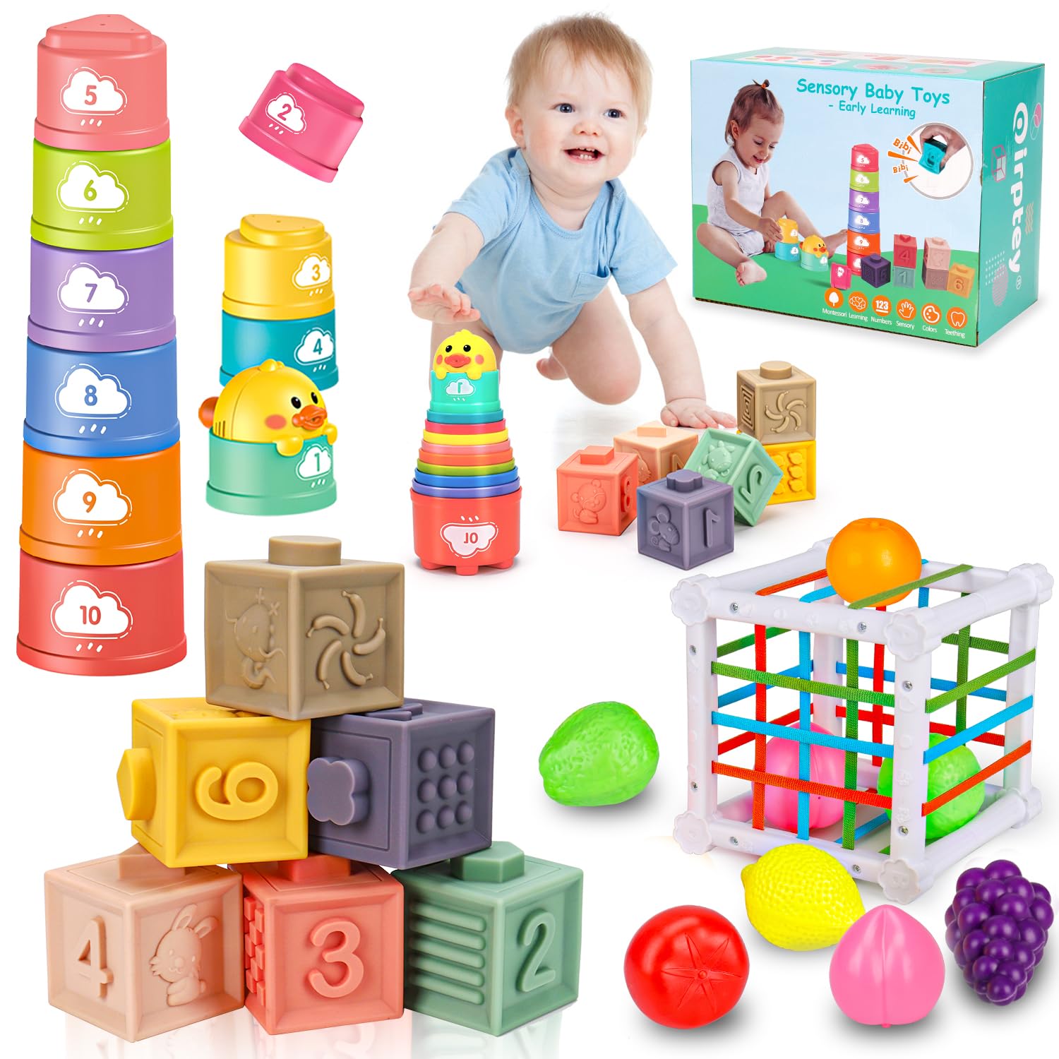 Qirptey 4-in-1 Montessori Set