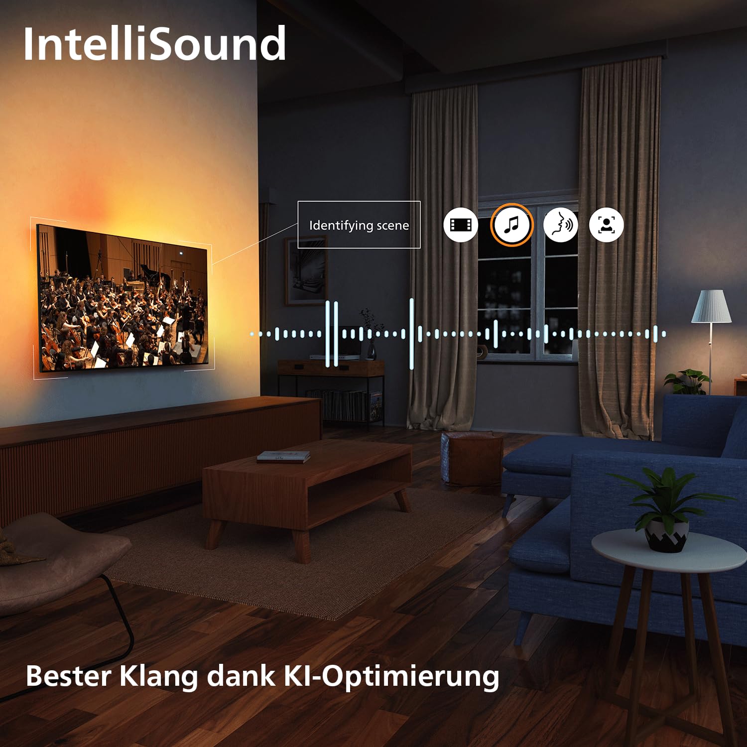 PHILIPS Ambilight TV 43PQS9001/12 43 Zoll 4K QLED Smart-TV | Pixel Precise Ultra HD, Titan OS, Dolby Atmos Sound