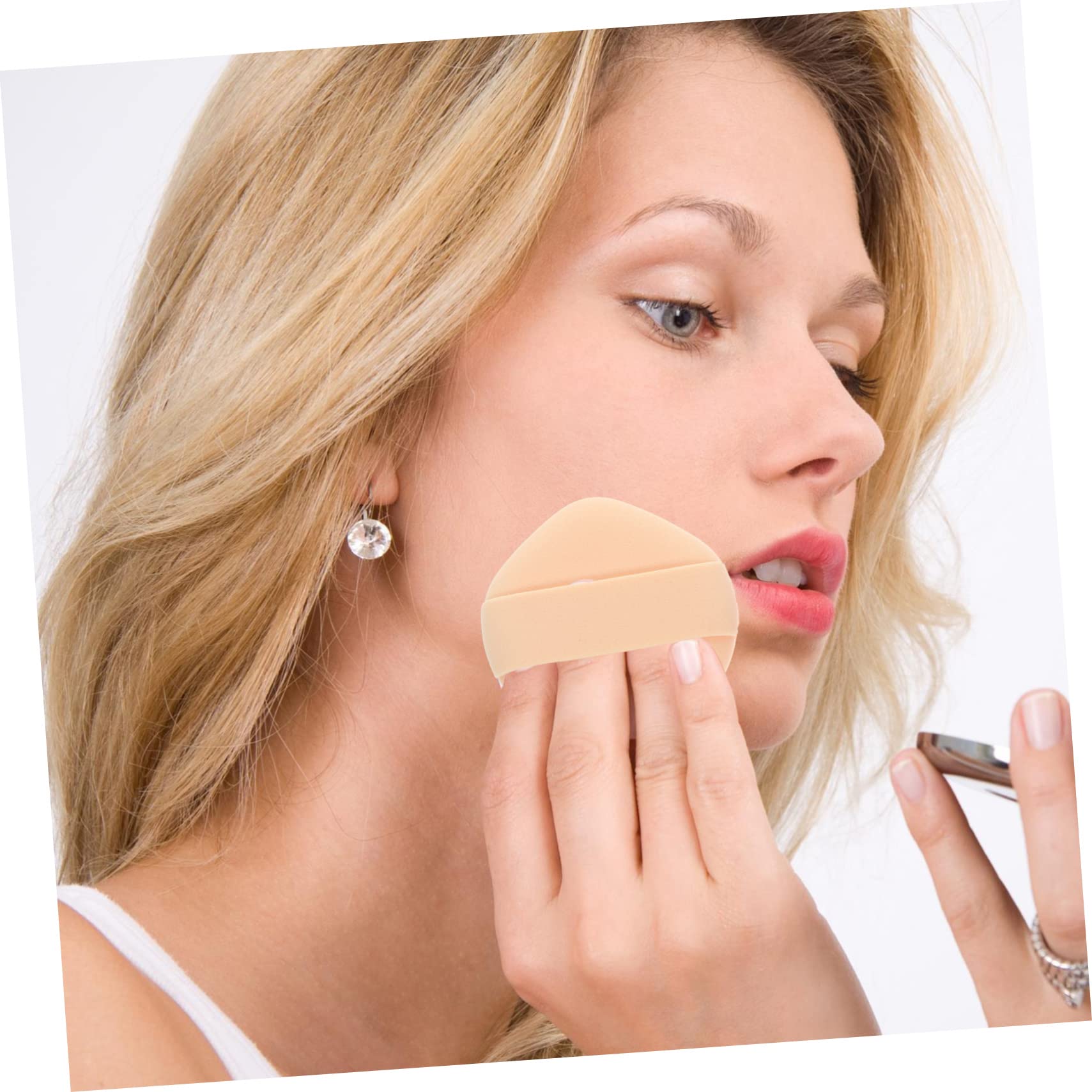 Housoutil 16 Pz piumino da cipria spugne per il trucco per il viso +intrecciatura+strumenti per il trucco spugnetta rotonda per il trucco allargare nastro