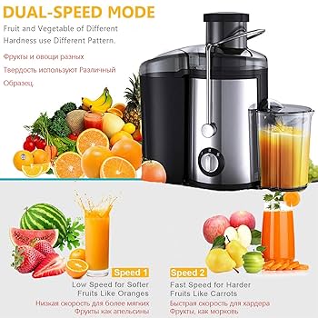 800W Juicer Machine, Stainless Steel Big Mouth Automatic