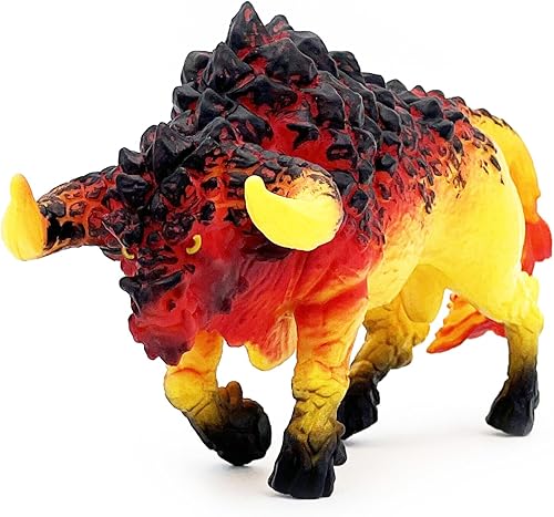 Momoplay Juguete de toro, versión de llama, juguetes de toro, criaturas míticas, juguete de vaca para niños y niñas, figura de acción de ganado